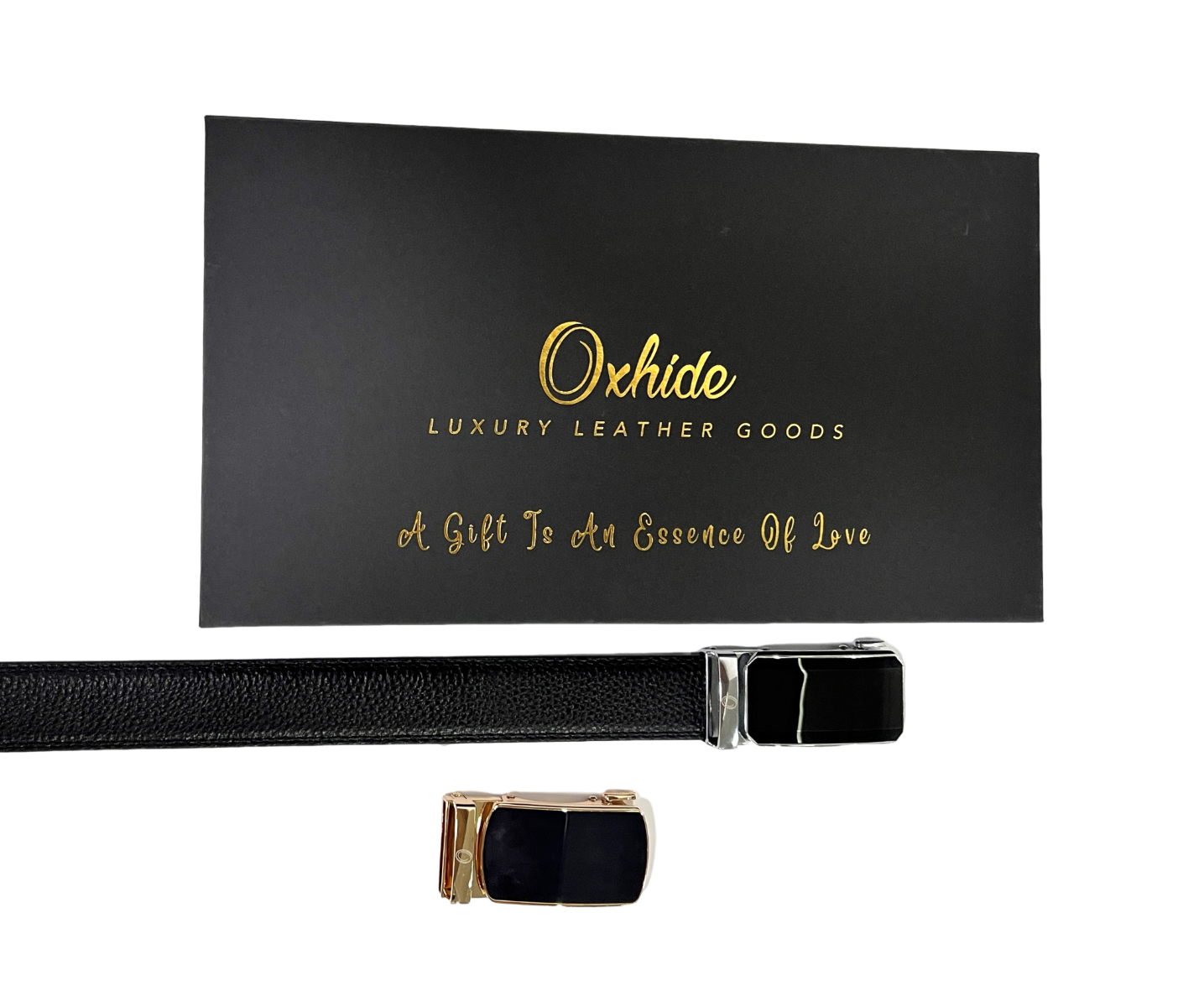 Belt Gift set men - Ratchet belt Gift set - Gift box for Men Oxhide Ratchet belt Gift Box