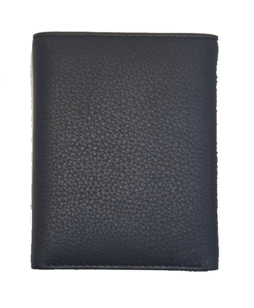 Trifold Wallet Men - Genuine Leather Wallet - Black Wallet - Compact Wallet - J0008 Oxhide