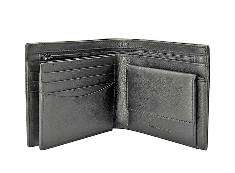 Oxhide Leather Wallet with Coin Pouch and Zip Pocket - Oxhide J0009NL