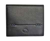 Oxhide Black Cardholder With Coin Pouch- J0010CP BLK