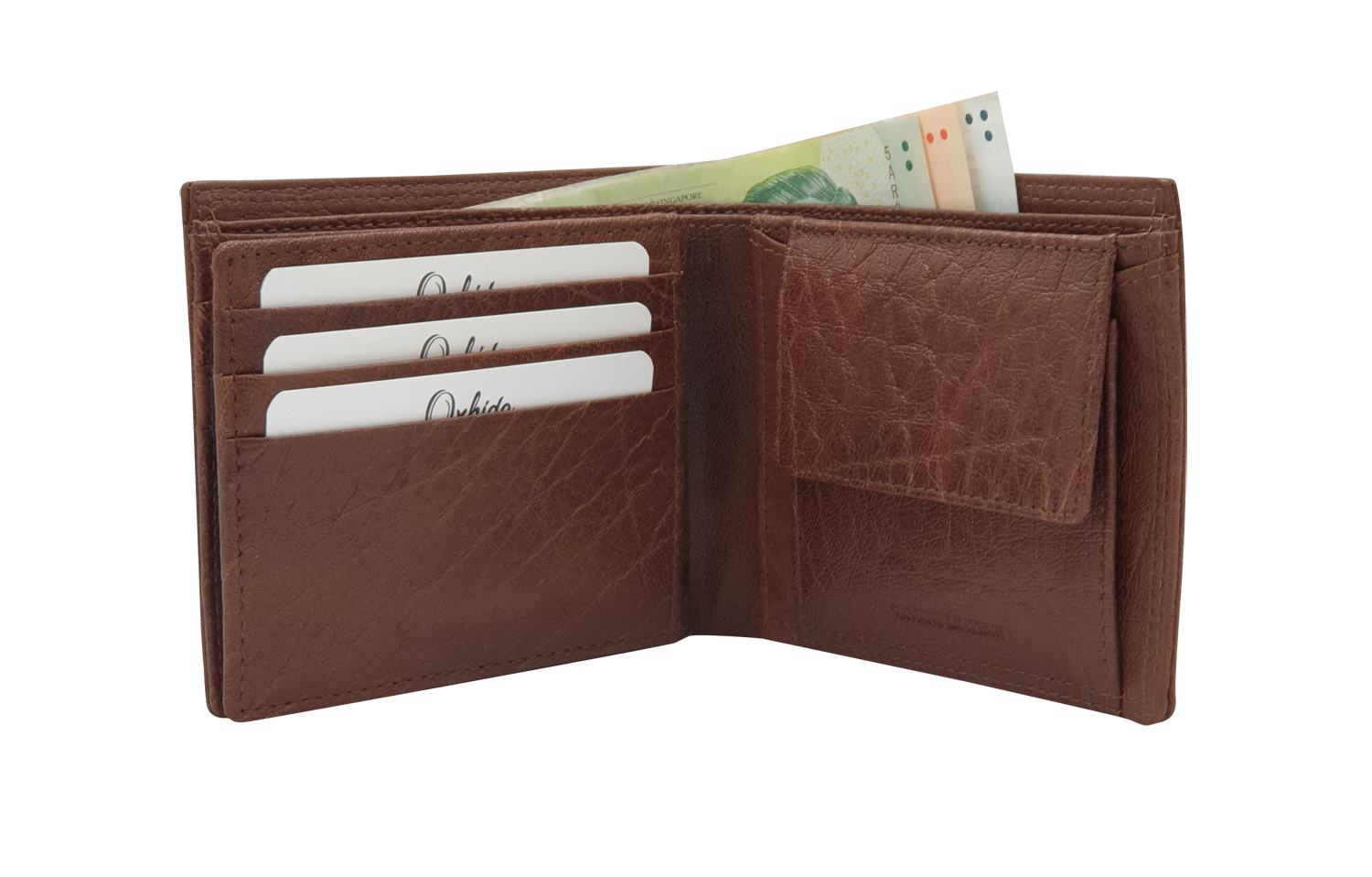 Leather Wallet For Men - Bifold Wallet - Full Grain Leather Wallet - Brown Wallet - J0018 Oxhide