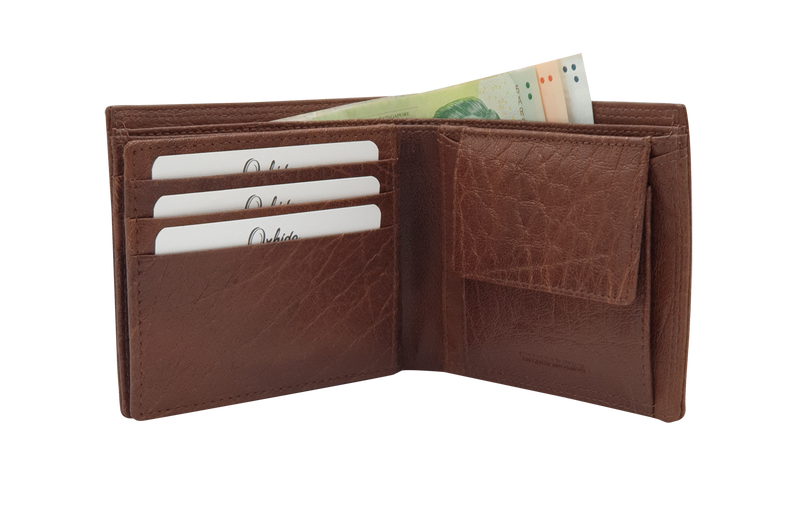 Leather Wallet For Men - Bifold Wallet - Full Grain Leather Wallet - Brown Wallet - J0018 Oxhide