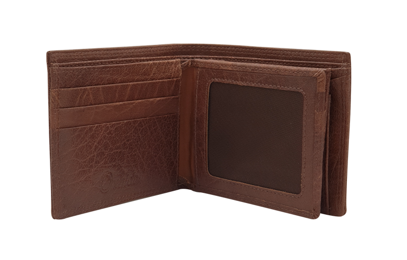 Leather Wallet For Men - Bifold Wallet - Full Grain Leather Wallet - Brown Wallet - J0018 Oxhide