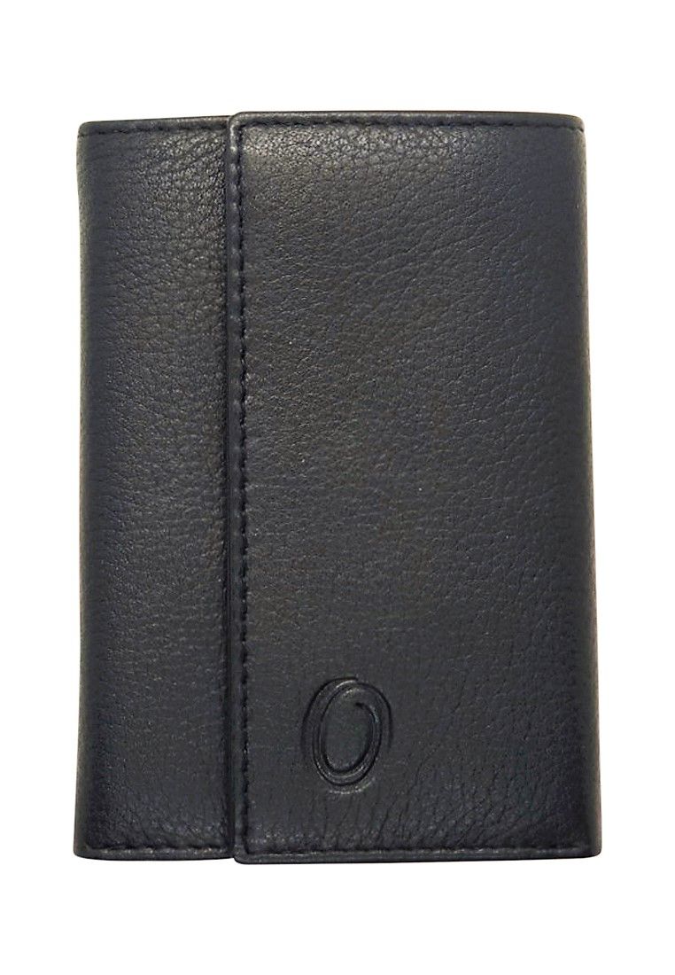 Key Wallet Coin Pouch - Leather Key Pouch -Black Leather Coin Pouch - Leather Coin Case - Oxhide J0023 Black
