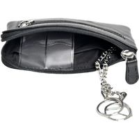 Leather Card Holder - Leather Key Pouch - Leather Coin Pouch - Leather Coin Case - Oxhide Black J0053