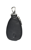 Oxhide Car Keys Pouch Oval - Top Grain Leather - J0058 - Black