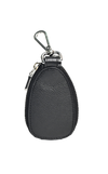 Oxhide Car Keys Pouch Oval - Top Grain Leather - J0058 - Black