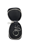 Oxhide Car Keys Pouch Oval - Top Grain Leather - J0058 - Black
