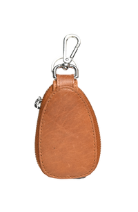 Oxhide Car Keys Pouch Oval - Top Grain Leather - J0058 - Brown