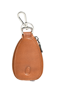 Oxhide Car Keys Pouch Oval - Top Grain Leather - J0058 - Brown