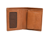 Oxhide Compact wallet in Vintage Leather in Brown colour with coin pouch-OXHIDE J0060 BROWN