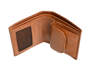 Oxhide Compact wallet in Vintage Leather in Brown colour with coin pouch-OXHIDE J0060 BROWN