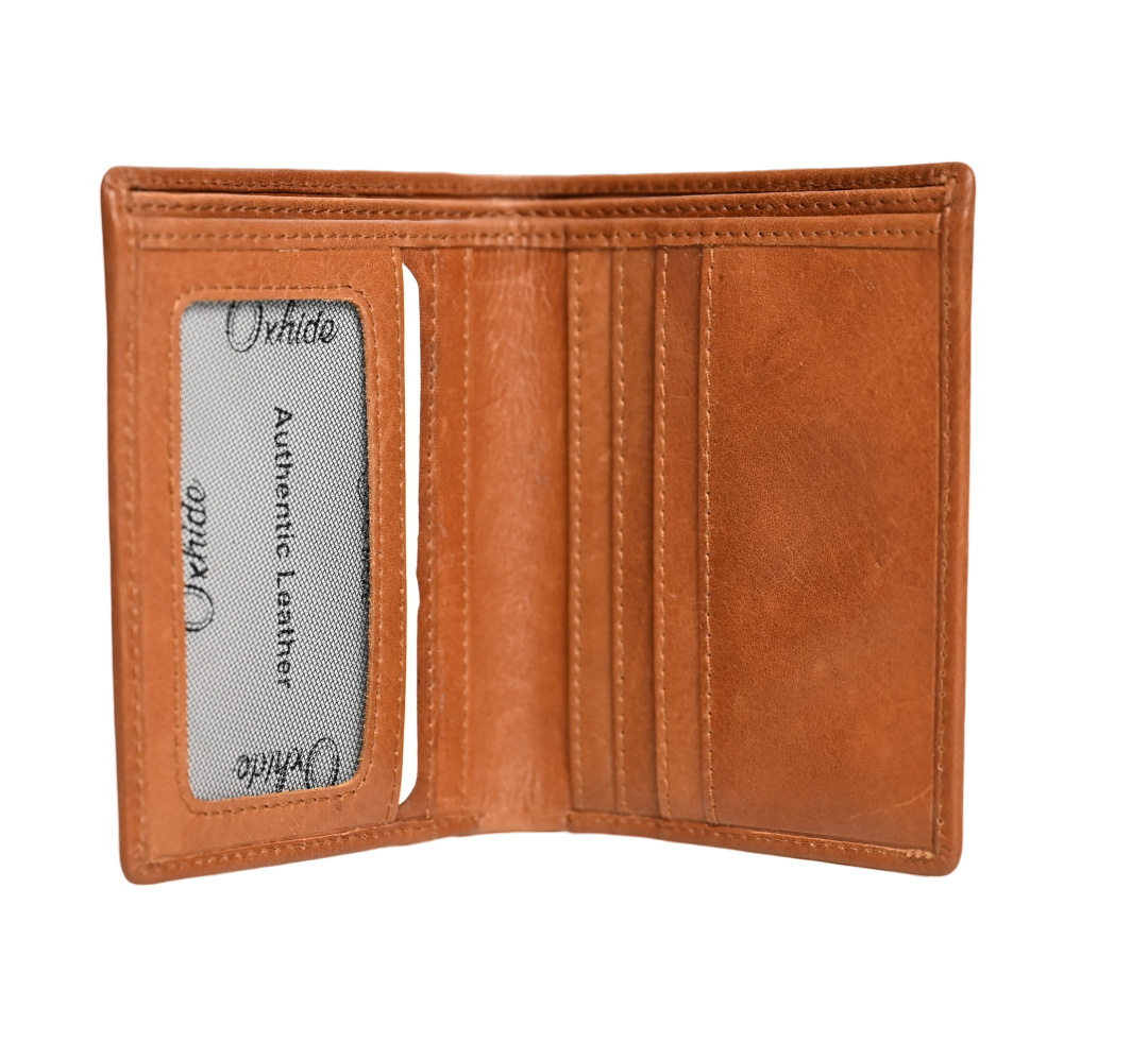 Oxhide Compact wallet in Vintage Leather in Brown colour -OXHIDE J0061 BROWN