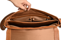 Oxhide Vintage Leather Laptop Bag - Dandy Tan - J0065