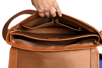 Oxhide Vintage Leather Laptop Bag - Dandy Tan - J0065