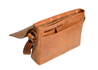 Oxhide Vintage Leather Laptop Bag - Dandy Tan - J0065