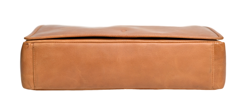 Oxhide Vintage Leather Laptop Bag - Dandy Tan - J0065