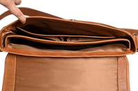 Oxhide Vintage Leather Laptop Bag - Dandy Tan - J0065