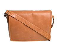 Oxhide Vintage Leather Laptop Bag - Dandy Tan - J0065