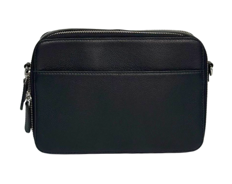 Premium Leather Messenger Bag - Full Grain Leather Sling Bag - Leather Bag for Men -J0081 BLK