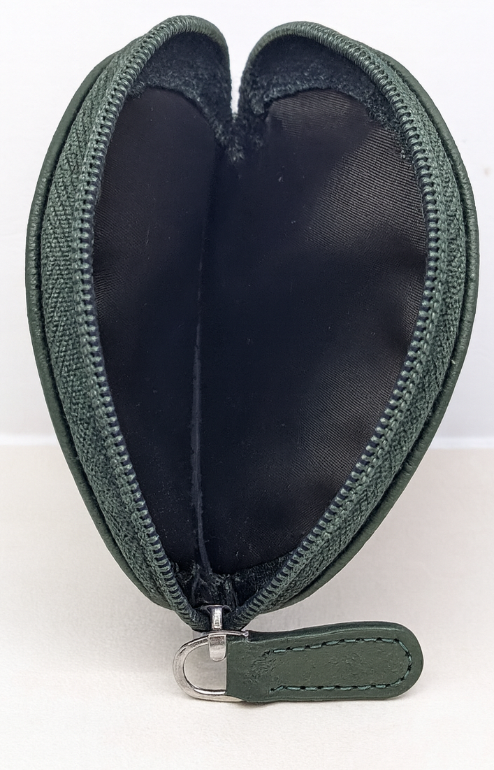 Leather Coin Purse , Coin Pouch , Coin Storage Bag- OXHIDE J1003 Green