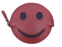 Leather Coin Purse , Coin Pouch , Coin Storage Bag- OXHIDE J1003 RED