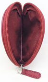 Leather Coin Purse , Coin Pouch , Coin Storage Bag- OXHIDE J1003 RED