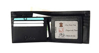 Mens Wallet in Real Leather - Bifold Wallet - Full Grain Leather Wallet - Wallet with zip - Black Color - J0002 Oxhide