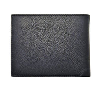 Mens Wallet in Real Leather - Bifold Wallet - Full Grain Leather Wallet - Wallet with zip - Black Color - J0002 Oxhide
