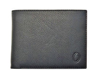 Mens Wallet in Real Leather - Bifold Wallet - Full Grain Leather Wallet - Wallet with zip - Black Color - J0002 Oxhide