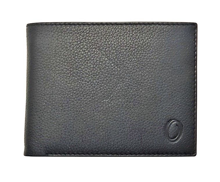 Mens Wallet in Real Leather - Bifold Wallet - Full Grain Leather Wallet - Wallet with zip - Black Color - J0002 Oxhide