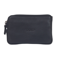Leather Card Holder - Leather Key Pouch - Leather Coin Pouch - Leather Coin Case - Oxhide Black J0053