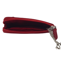 Leather Card Holder - Leather Key Pouch - Leather Coin Pouch - Leather Coin Case - Oxhide RED J0053