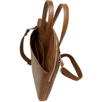 Oxhide Vintage Leather SLIM Laptop Bag -Minimalist Brown - J66 CRC