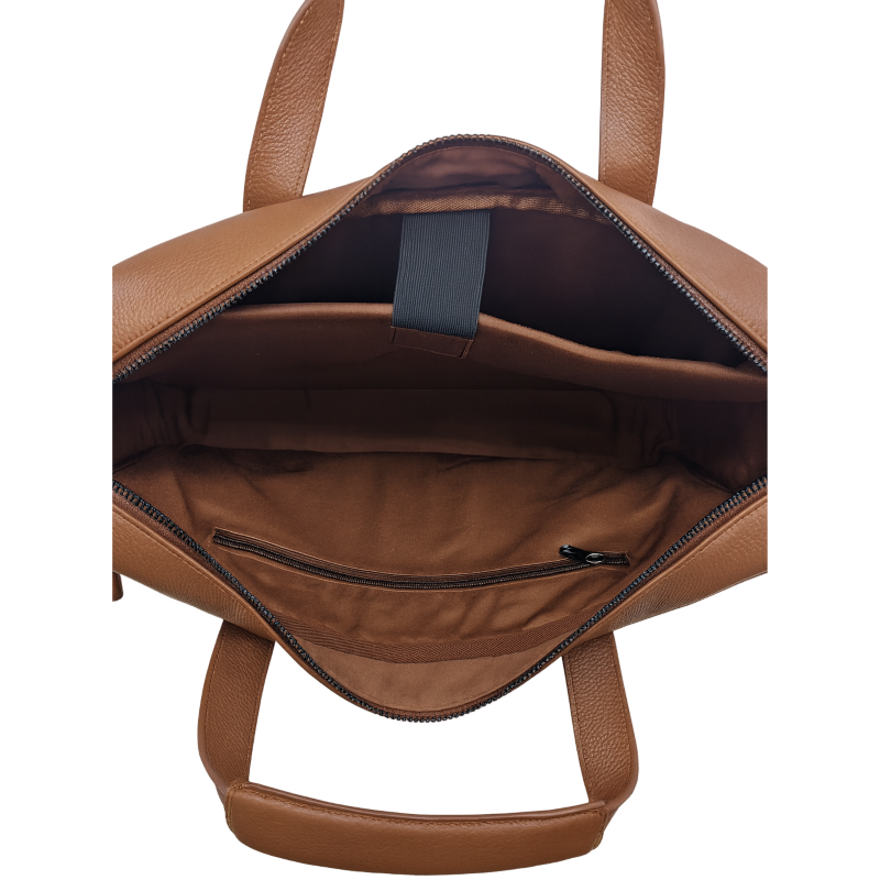 Oxhide Vintage Mens Leather Laptop office Bag -Executive Brown - J0068