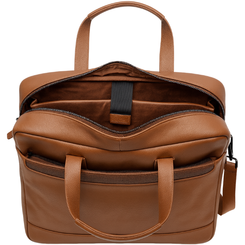 Oxhide Vintage Mens Leather Laptop office Bag -Executive Brown - J0068