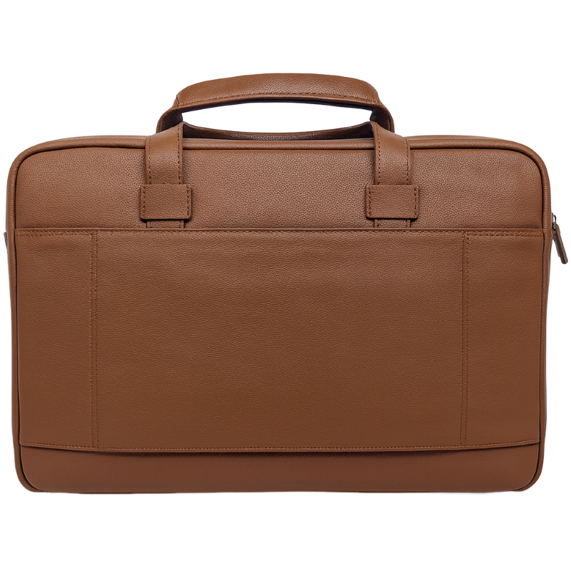 Oxhide Vintage Mens Leather Laptop office Bag -Executive Brown - J0068