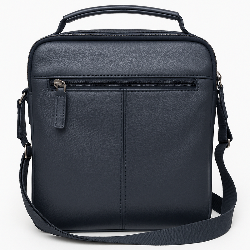 Leather Messenger Bag - Full Grain Leather Sling Bag - Vintage Leather Messenger Black Bag- Oxhide J0072 Black