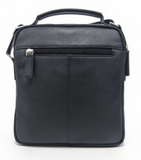 Leather Messenger Bag - Full Grain Leather Sling Bag - Vintage Leather Messenger Black Bag- Oxhide J0072 Black