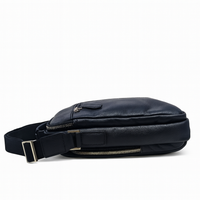 Leather Messenger Bag - Full Grain Leather Sling Bag - Vintage Leather Messenger Black Bag- Oxhide J0072 Black