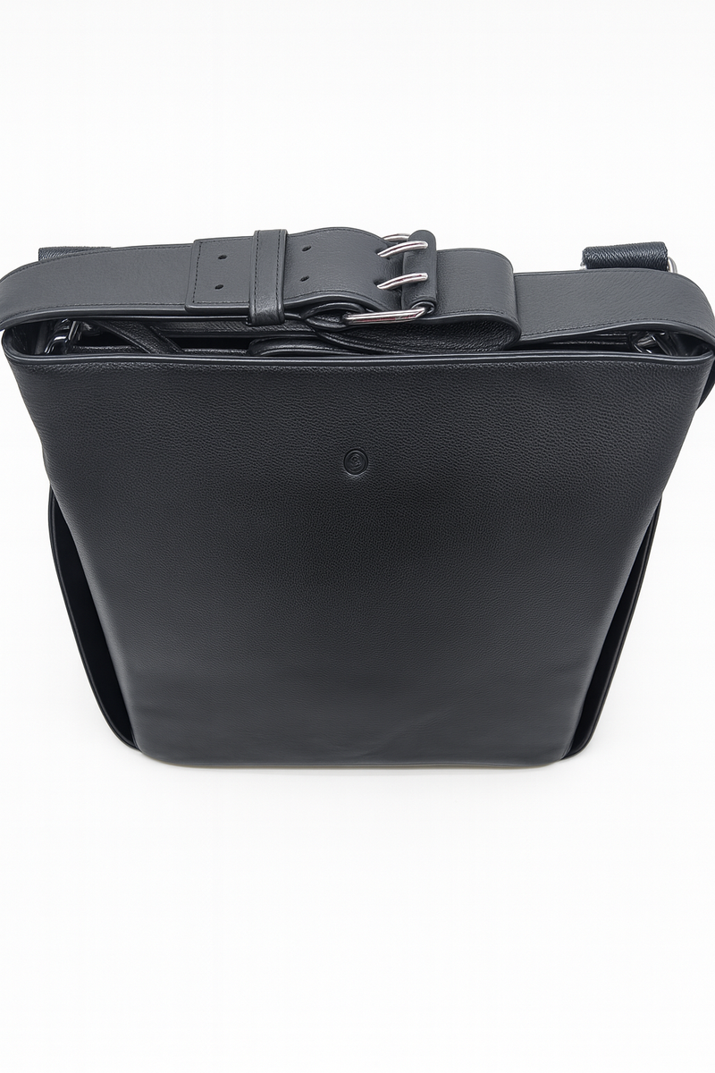 Oxhide Sling Laptop Bag Unisex - J0090 Black