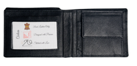 Men Wallet with Coin Pouch - Full Grain Leather Wallet - Bifold Wallet - Black Wallet -JG04 Oxhide