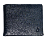 Men Wallet with Coin Pouch - Full Grain Leather Wallet - Bifold Wallet - Black Wallet -JG04 Oxhide