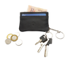 Leather Key Pouch - Leather Coin Pouch - Leather Coin Case - Leather Pouch - Card Sleeve - Multipurpose Pouch - Oxhide 4427 BLACK