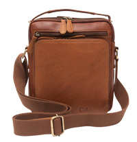 Leather Messenger Bag - Full Grain Leather Sling Bag -Leather Bag for Men / Women - Vintage Oil Leather Messenger Brown Bag- Oxhide Messenger LL10