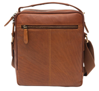 Leather Messenger Bag - Full Grain Leather Sling Bag -Leather Bag for Men / Women - Vintage Oil Leather Messenger Brown Bag- Oxhide Messenger LL10