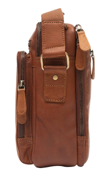 Leather Messenger Bag - Full Grain Leather Sling Bag -Leather Bag for Men / Women - Vintage Oil Leather Messenger Brown Bag- Oxhide Messenger LL10