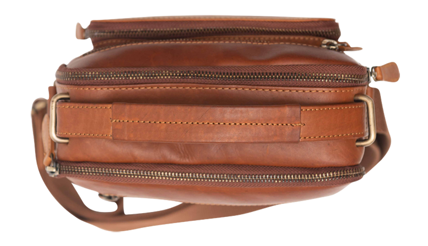 Leather Messenger Bag - Full Grain Leather Sling Bag -Leather Bag for Men / Women - Vintage Oil Leather Messenger Brown Bag- Oxhide Messenger LL10