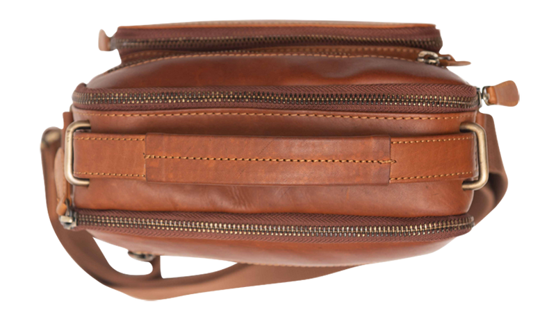 Leather Messenger Bag - Full Grain Leather Sling Bag -Leather Bag for Men / Women - Vintage Oil Leather Messenger Brown Bag- Oxhide Messenger LL10