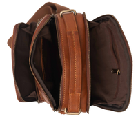 Leather Messenger Bag - Full Grain Leather Sling Bag -Leather Bag for Men / Women - Vintage Oil Leather Messenger Brown Bag- Oxhide Messenger LL10